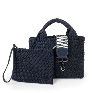 Brandon Small Woven Tote - Navy